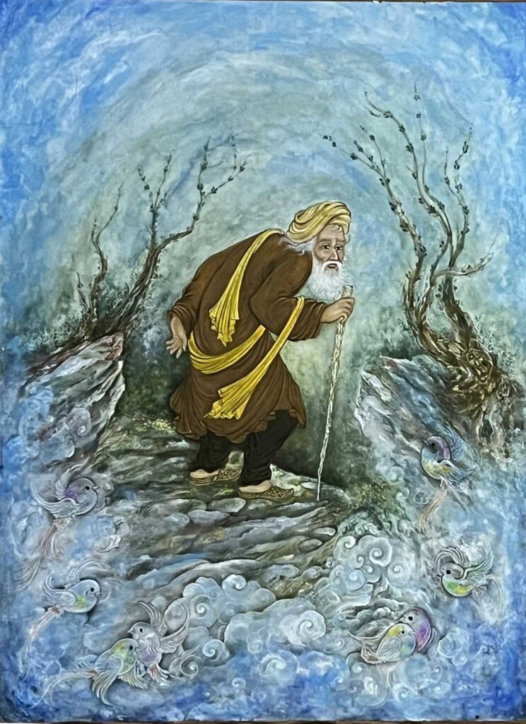 تابلو معرق پیرمرد عاشق